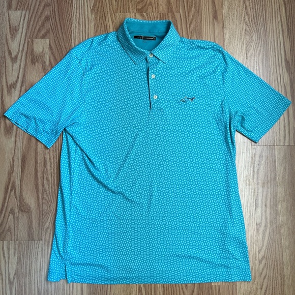 Greg Norman Turquoise Golf Shirt Size Large - Picture 1 of 2